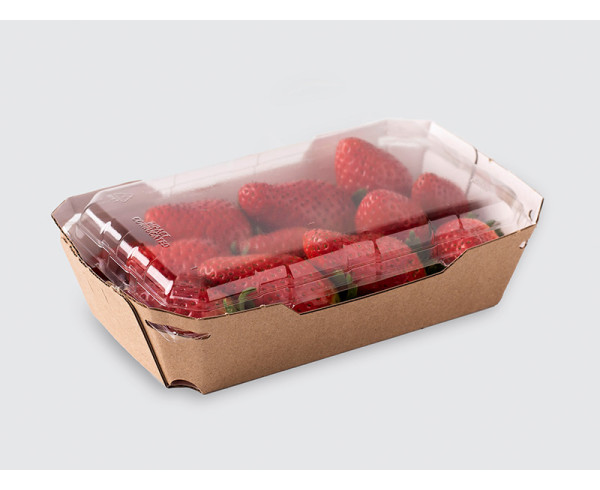 Medium' StrawB/Kiwi 250g Glued Tray with Lid