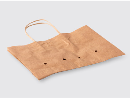 Flat Grape bag with twist handles