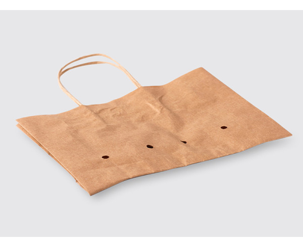 Flat Grape bag with twist handles